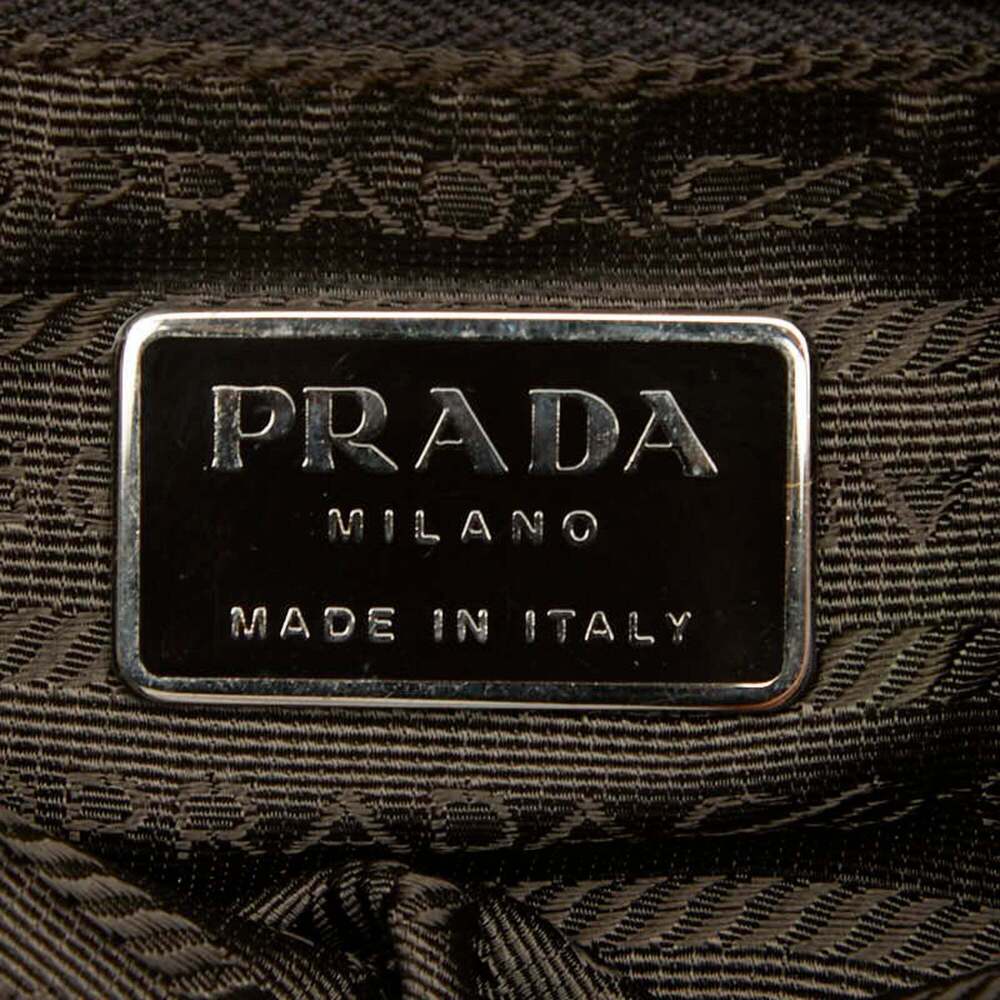 Prada One-Shoulder Bag B9475 Brown Wool and Porcelain Leather Women's PRADA - Picture 9 of 11